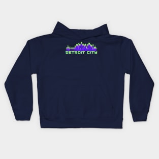 Detroit City Skyscraper Skyline Kids Hoodie